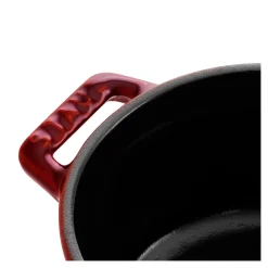 Mini Cocotte 10 cm, rund, Grenadine-Rot, Gusseisen