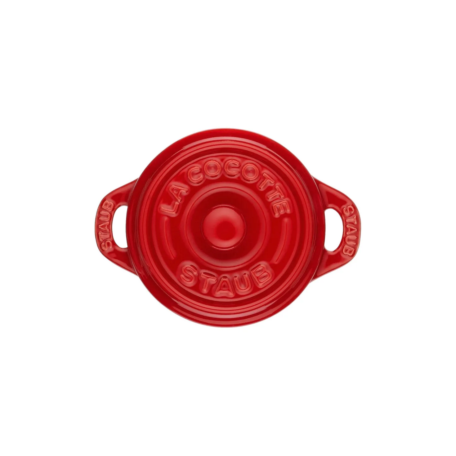 Mini Cocotte 10 cm, rund, Kirsch-Rot, Keramik