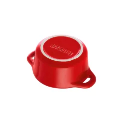 Mini Cocotte 10 cm, rund, Kirsch-Rot, Keramik