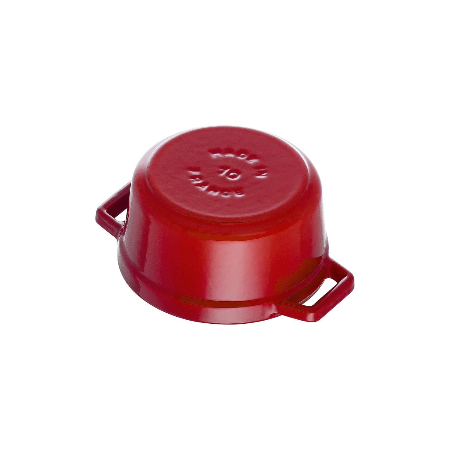 Mini Cocotte 10 cm, rund, Kirsch-Rot, Gusseisen