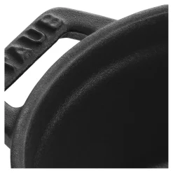 Mini Cocotte 10 cm, rund, Schwarz, Gusseisen