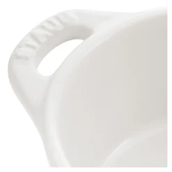 Mini Cocotte 10 cm, rund, Weiß, Keramik