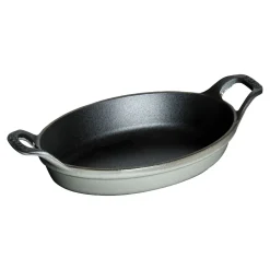 Ofenform 15 cm, oval, Graphit-Grau, Gusseisen