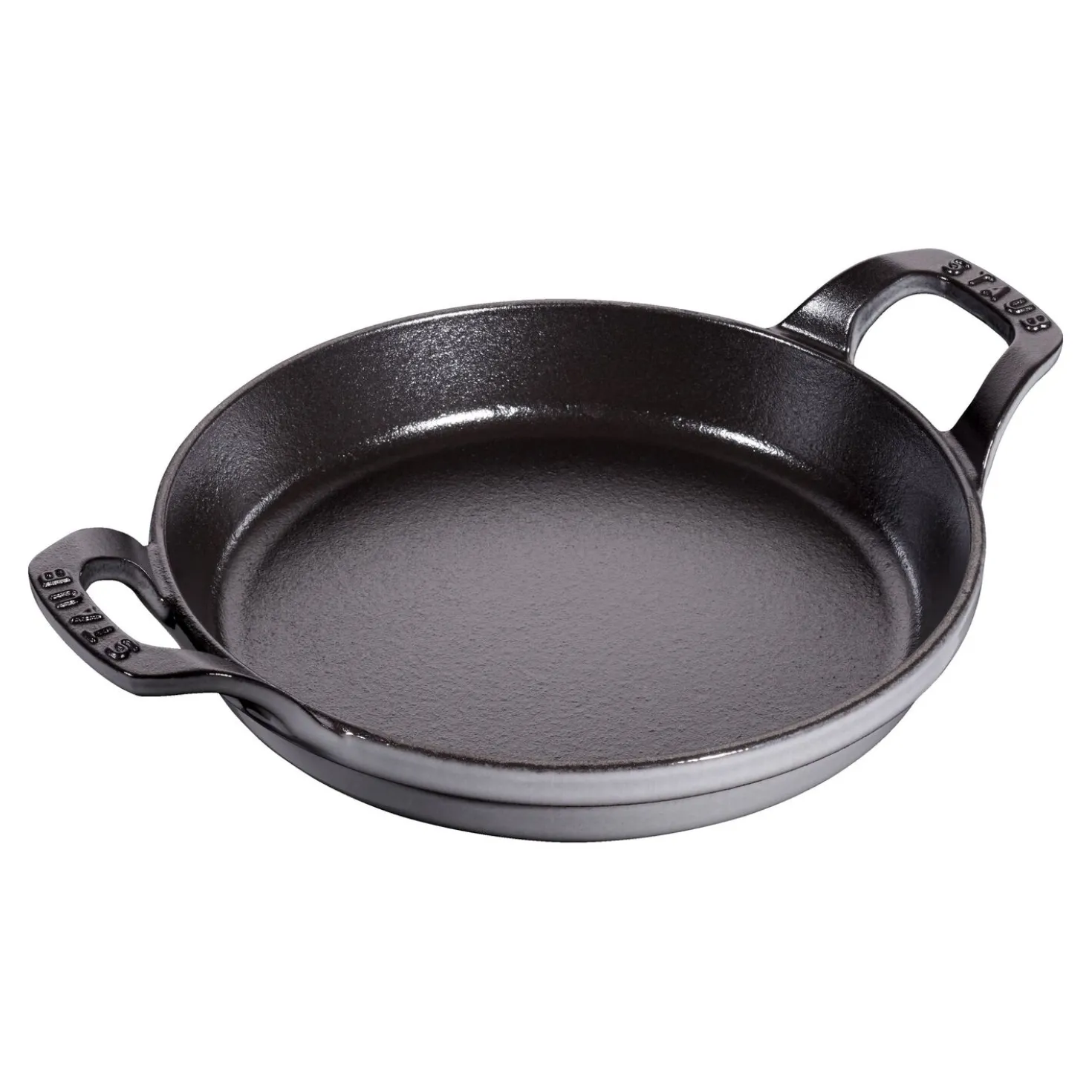 Ofenform 20 cm, rund, Graphit-Grau, Gusseisen