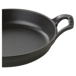 Ofenform 20 cm, rund, Schwarz, Gusseisen