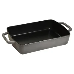 Ofenform 30 x 20 cm, rechteckig, Graphit-Grau, Gusseisen