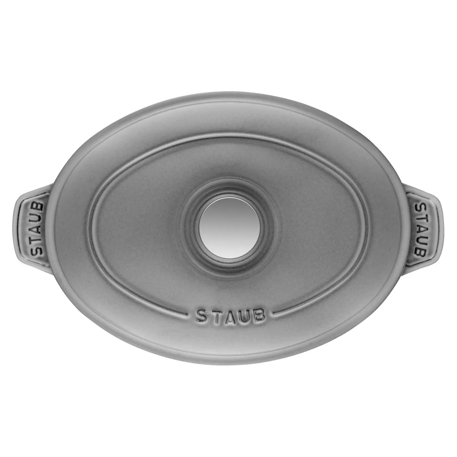 Ofenform mit Deckel 23 cm, oval, Graphit-Grau, Gusseisen