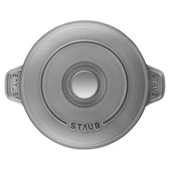 Ofenform mit Deckel 20 cm, rund, Graphit-Grau, Gusseisen