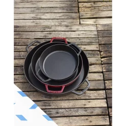 Paella-Pfanne 34 cm, Gusseisen, Schwarz