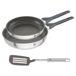 Pfannen-Set mit 28 cm Pfanne, 24 cm Pfanne und Pfannenwender, 3-tlg.