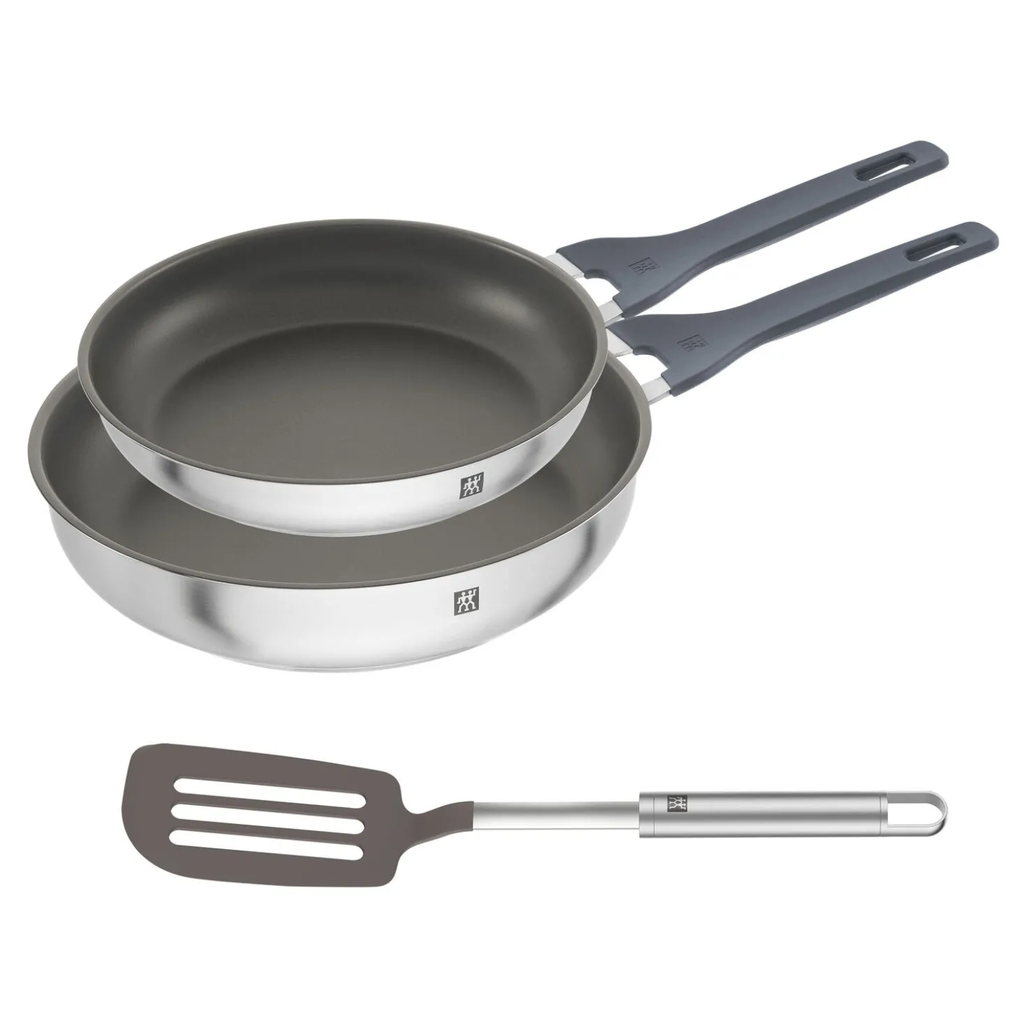 Pfannen-Set mit 28 cm Pfanne, 24 cm Pfanne und Pfannenwender, 3-tlg.