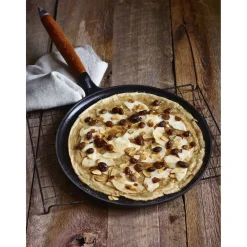 Pfannkuchenpfanne 28 cm, rund, Schwarz, Gusseisen