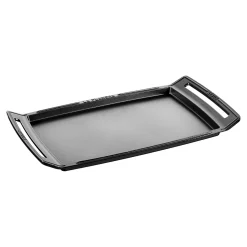 Plancha 38 cm x 25 cm, rechteckig, Glänzend-Schwarz, Gusseisen
