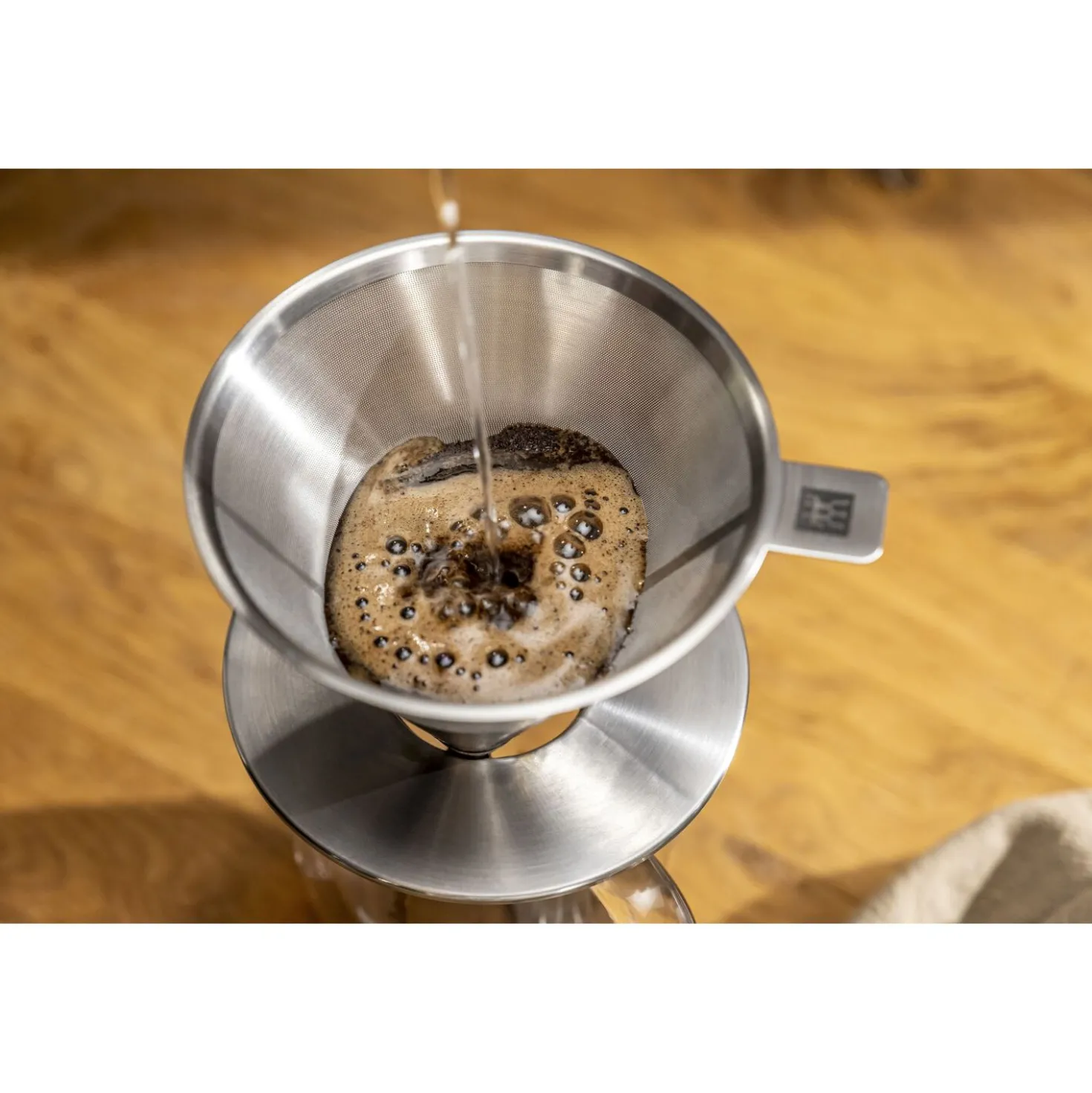 Pour Over Kaffeefilter, 18/10 Edelstahl