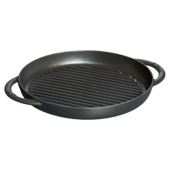 Pure Grill 26 cm, rund, Schwarz, Gusseisen