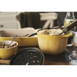 Reis-Cocotte 16 cm, rund, Citron, Gusseisen
