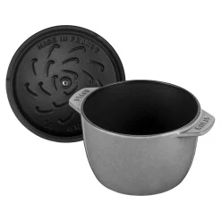 Reis-Cocotte 16 cm, rund, Graphit-Grau, Gusseisen