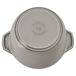 Reis-Cocotte 16 cm, rund, Graphit-Grau, Gusseisen