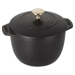 Reis-Cocotte 16 cm, rund, Schwarz, Gusseisen