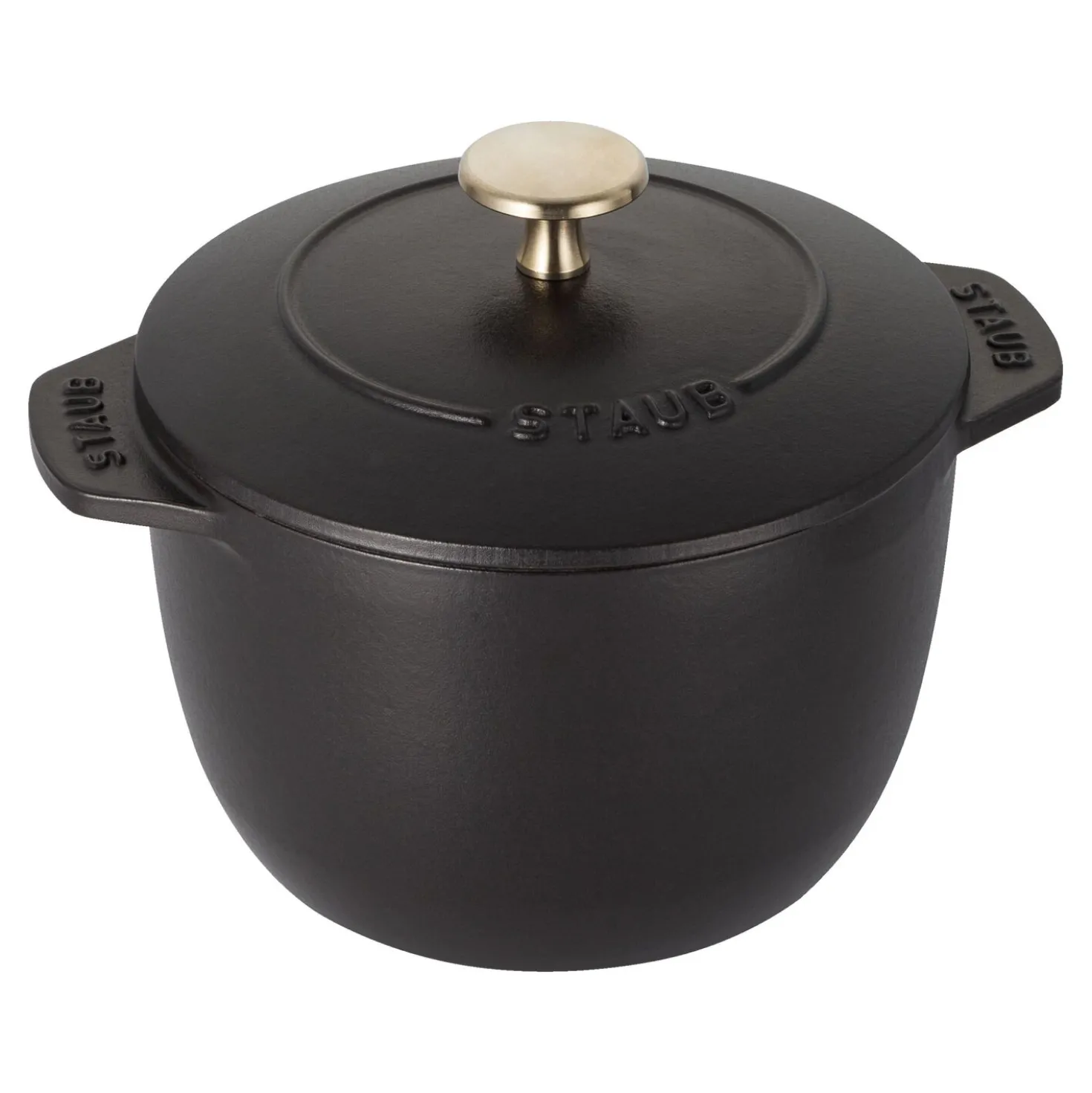 Reis-Cocotte 16 cm, rund, Schwarz, Gusseisen