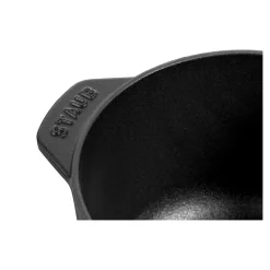 Reis-Cocotte 16 cm, rund, Schwarz, Gusseisen