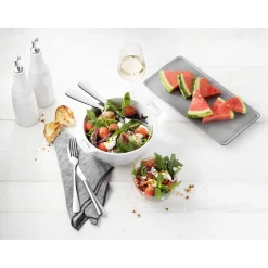 Salatschüssel 18 cm, rund, Weiß, Keramik