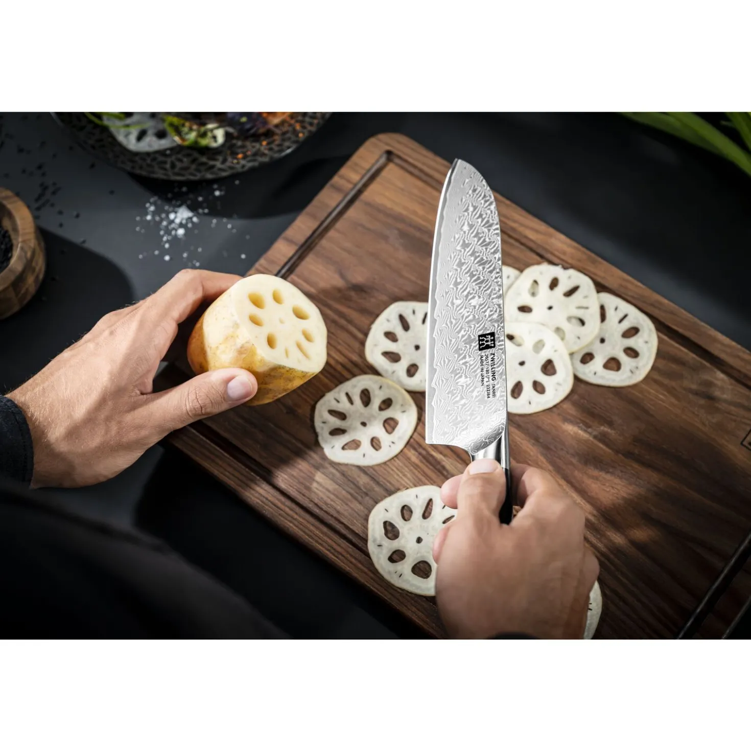 Santokumesser 18 cm, Glattschliff