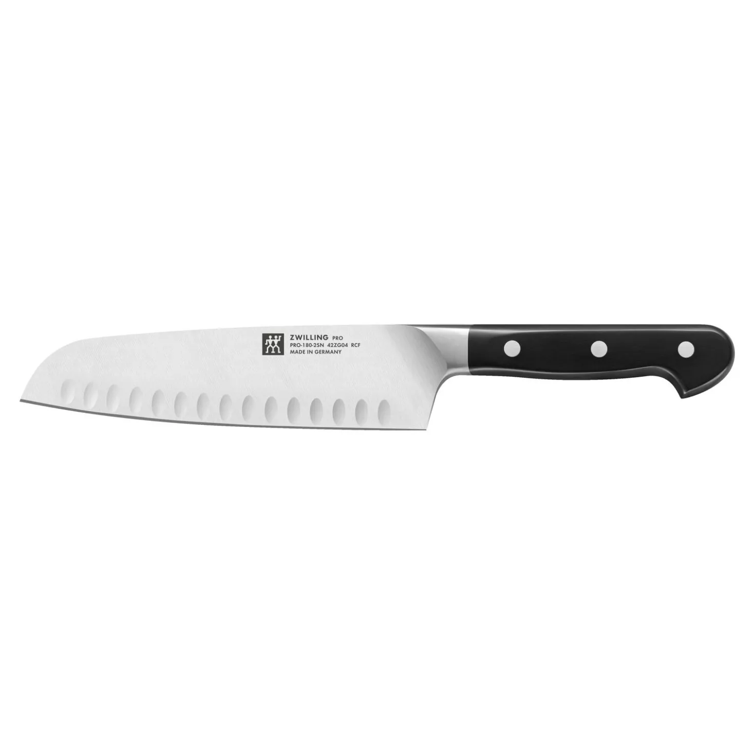 Santokumesser 18 cm, Kullenschliff