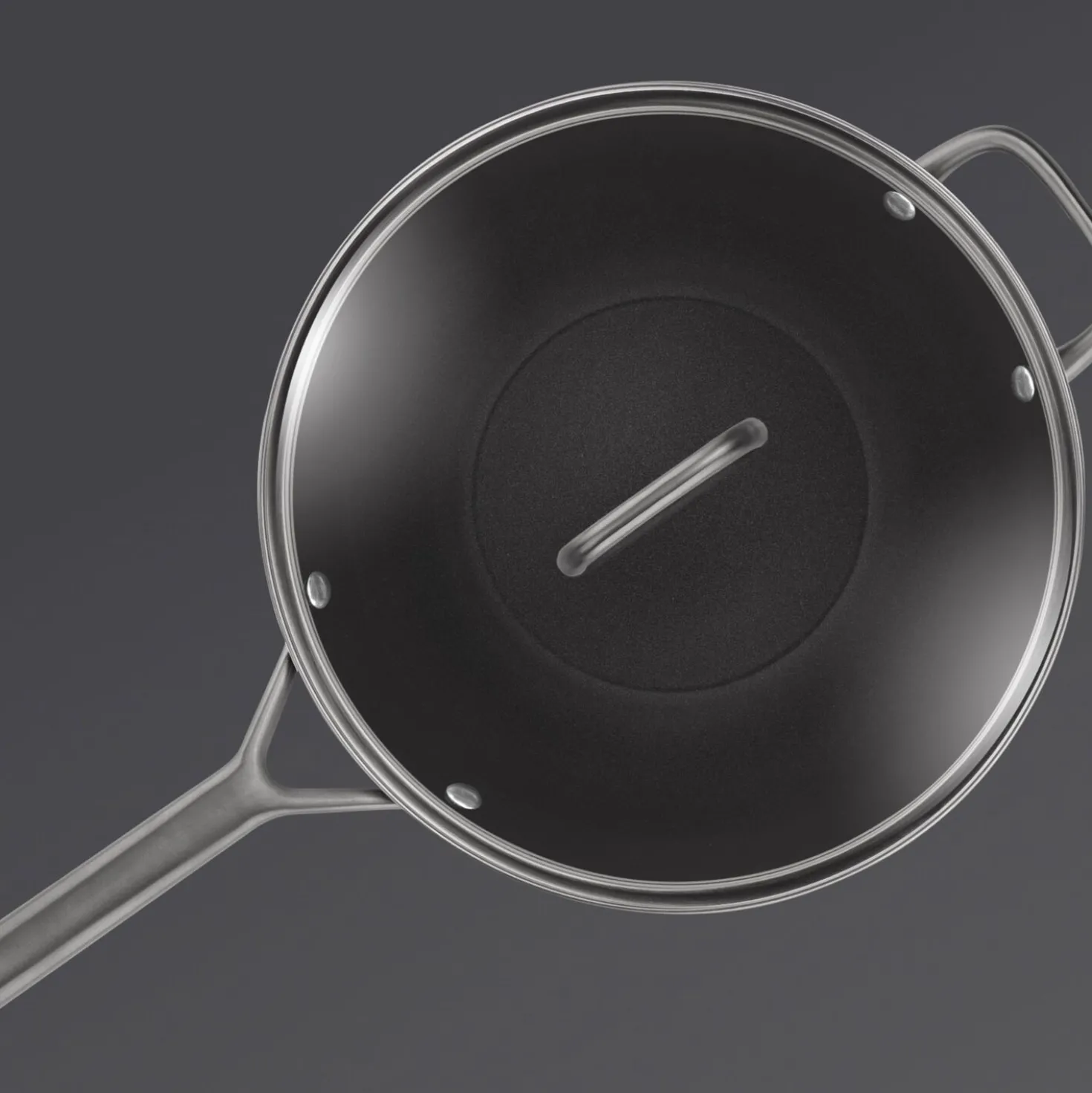 Schmorpfanne mit Glasdeckel 28 cm, Aluminium