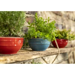 Schüssel 12 cm, rund, Antik-Türkis, Keramik