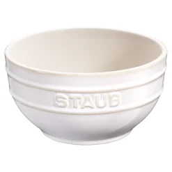 Schüssel 14 cm, rund, Elfenbein-Weiß, Keramik