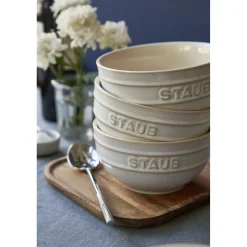 Schüssel 14 cm, rund, Elfenbein-Weiß, Keramik