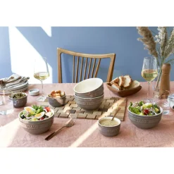 Schüssel Set 14 cm / 4-tlg, Antik-Grau, Keramik