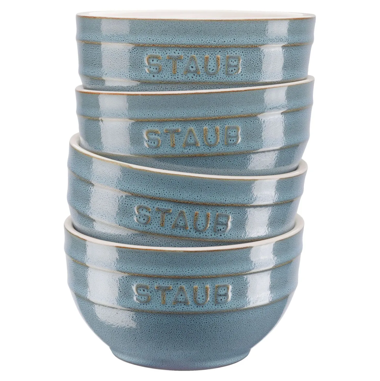 Schüssel Set 14 cm / 4-tlg, Antik-Türkis, Keramik