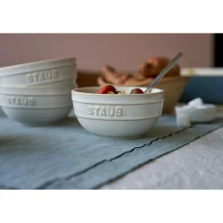 Schüssel Set 12 cm / 4-tlg, Elfenbein-Weiß, Keramik