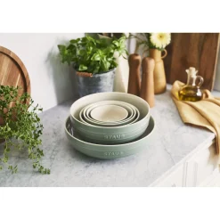 Schüssel Set 12 cm / 4-tlg, Eukalyptus, Keramik