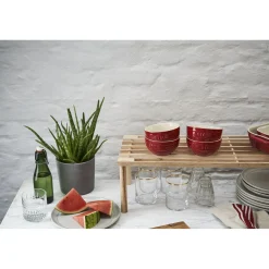 Schüssel Set 12 cm / 4-tlg, Kirsch-Rot, Keramik