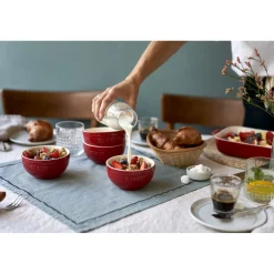 Schüssel Set 12 cm / 4-tlg, Kirsch-Rot, Keramik