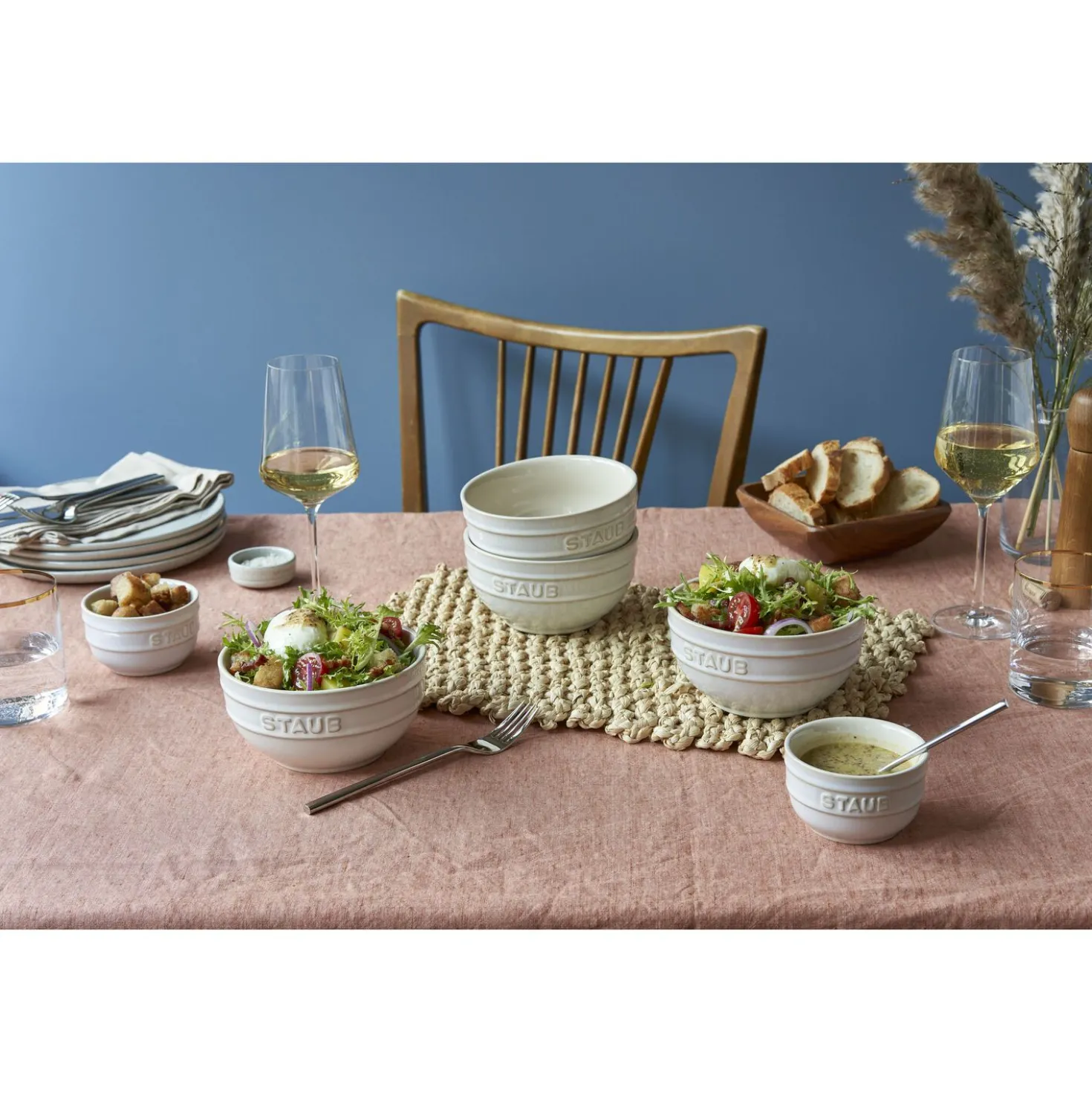 Schüssel Set mit Vakuumdeckeln/6-Teilig, 12cm/Elfenbeinweiß