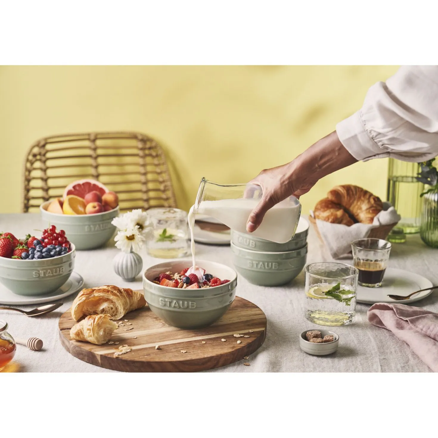 Schüssel Set mit Vakuumdeckeln/6-Teilig, 12cm/Eukalyptus
