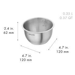 Schüssel Set S/M/L / 3-tlg, Edelstahl, Silber