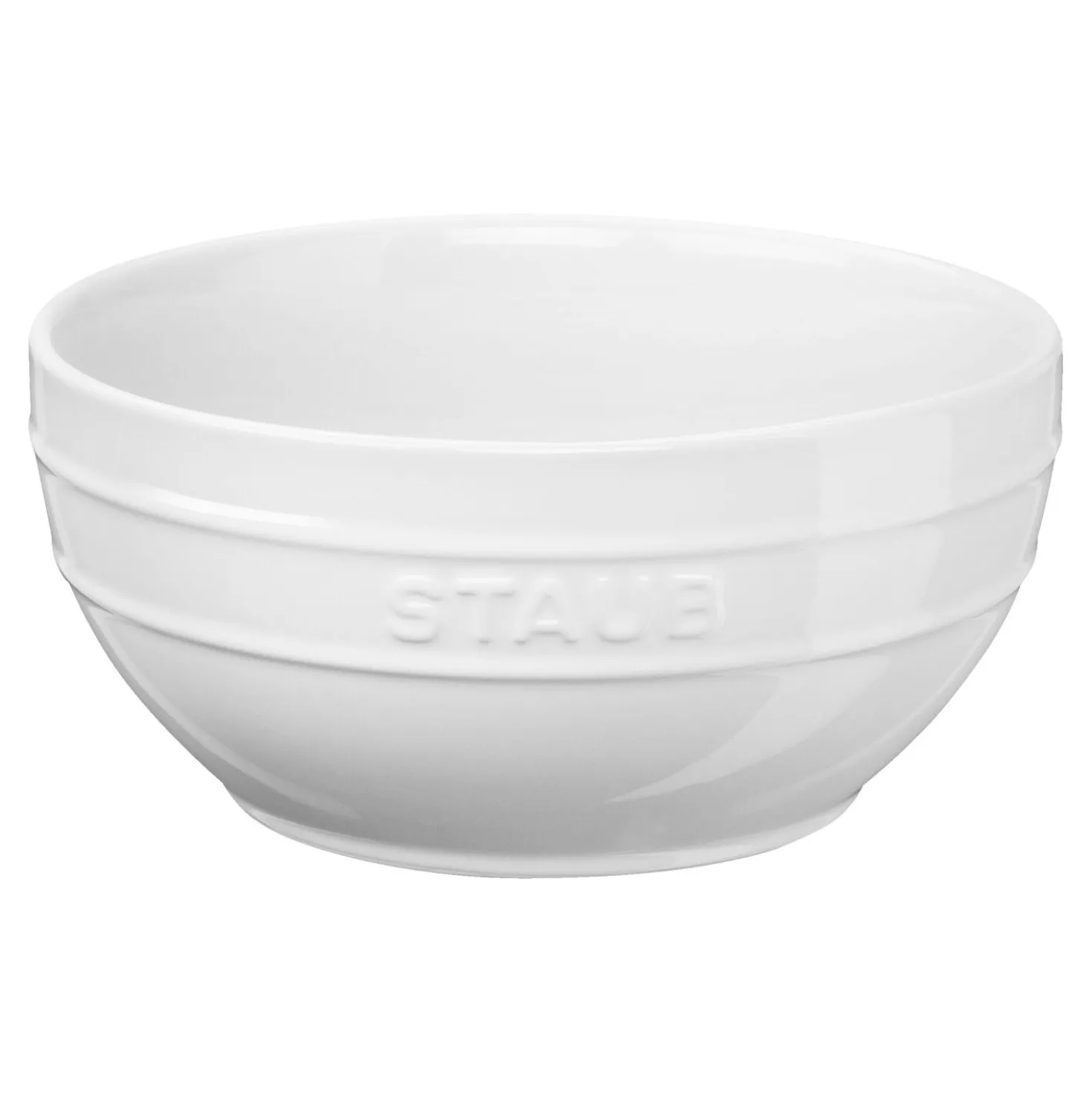 Schüssel-Set mit Vakuumdeckeln, 18 cm/ 24 cm/ 4-tlg., Weiß, Keramik