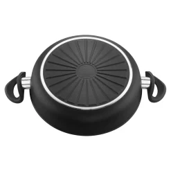 Servierpfanne mit Deckel, 28 cm, Aluminium, Keramische Antihaftbeschichtung