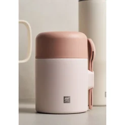 Speisebehälter, 600 ml, Edelstahl, Pink