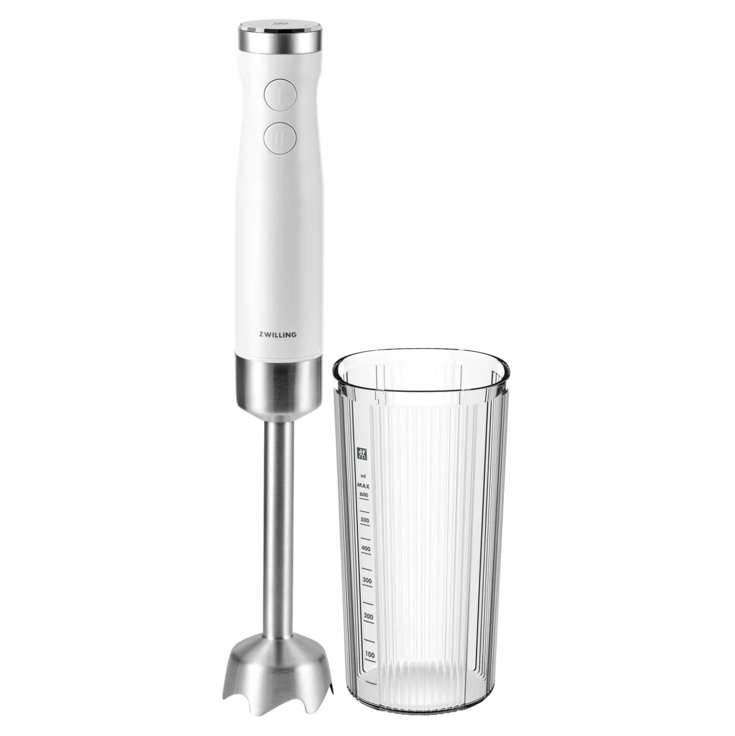 Stabmixer, DC Motor, Silber-Weiß