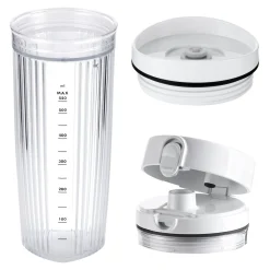 Standmixer Zubehör Set inklusive Vakuumdeckel, 550 ml, Weiß
