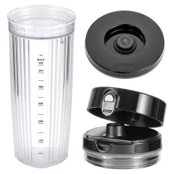 Standmixer Zubehör Set inklusive Vakuumdeckel, 550 ml, Schwarz