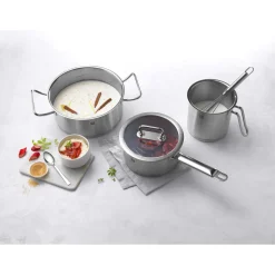 Stieltopf 20 cm, 18/10 Edelstahl, Silber