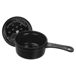Stieltopf 10 cm, Gusseisen, Schwarz