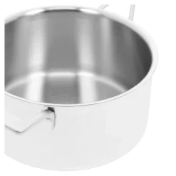 Stieltopf mit Deckel, 22 cm, 18/10 Edelstahl